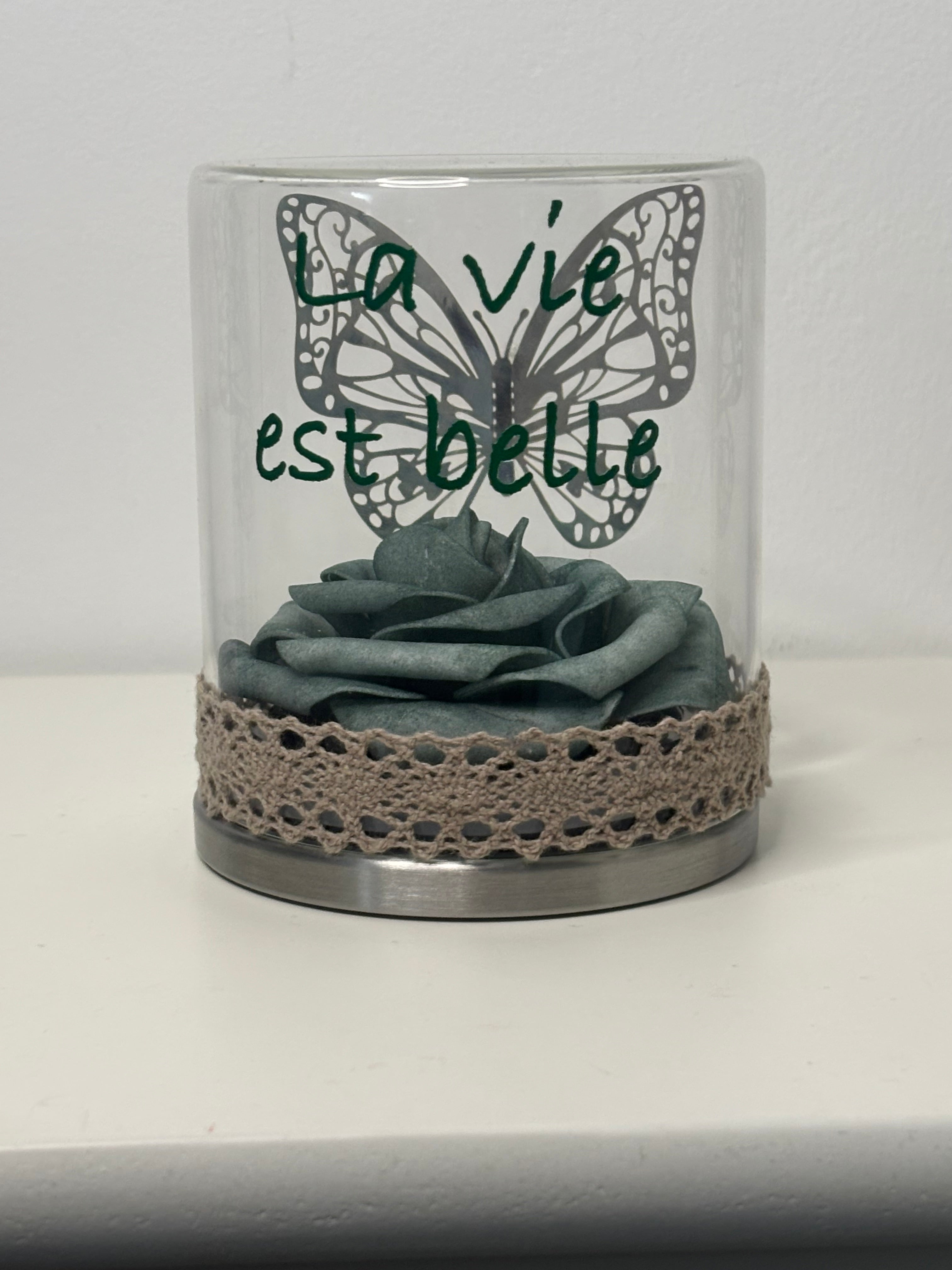 Bocal "la vie est belle"