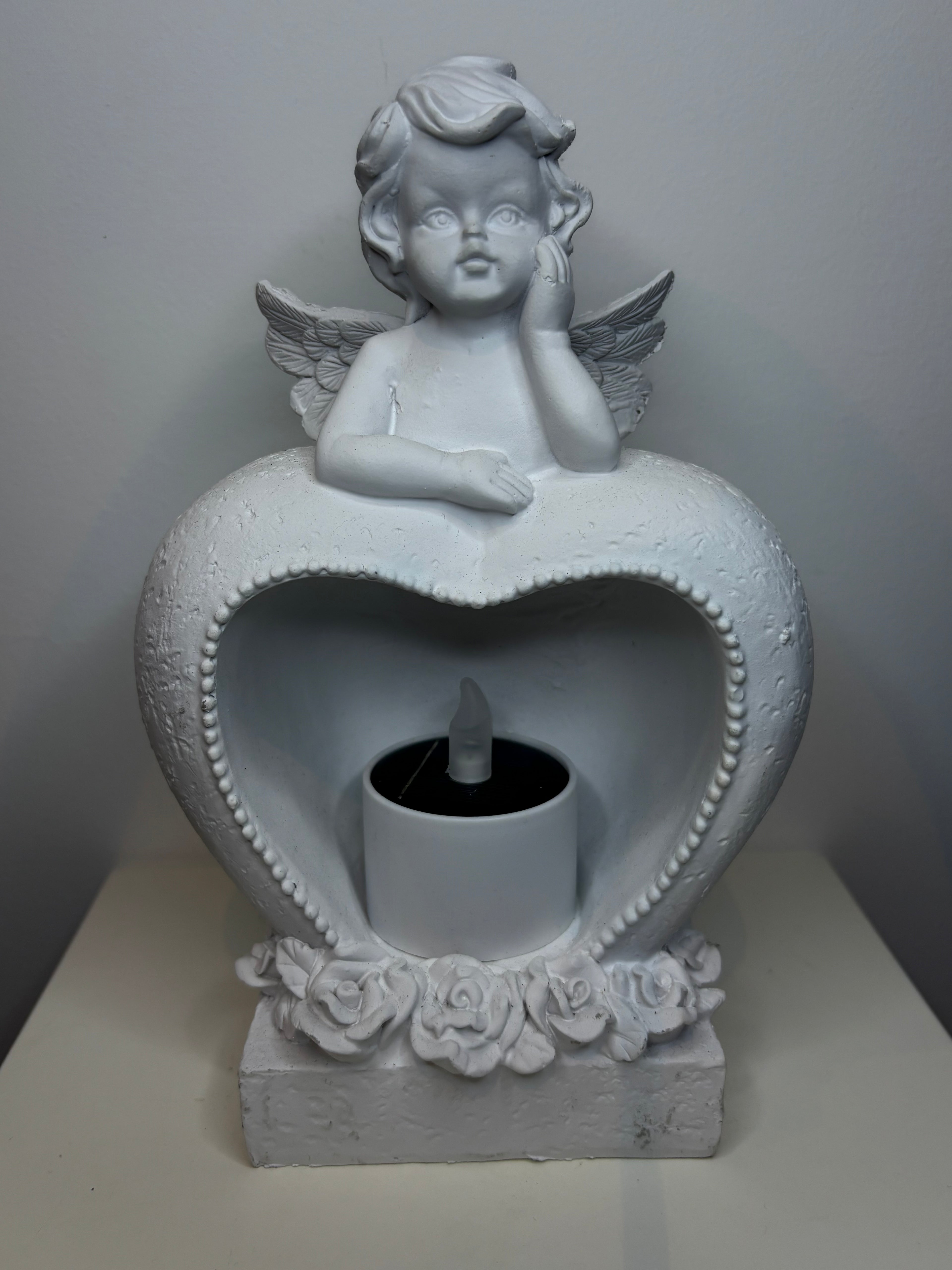 Ange cœur bougie