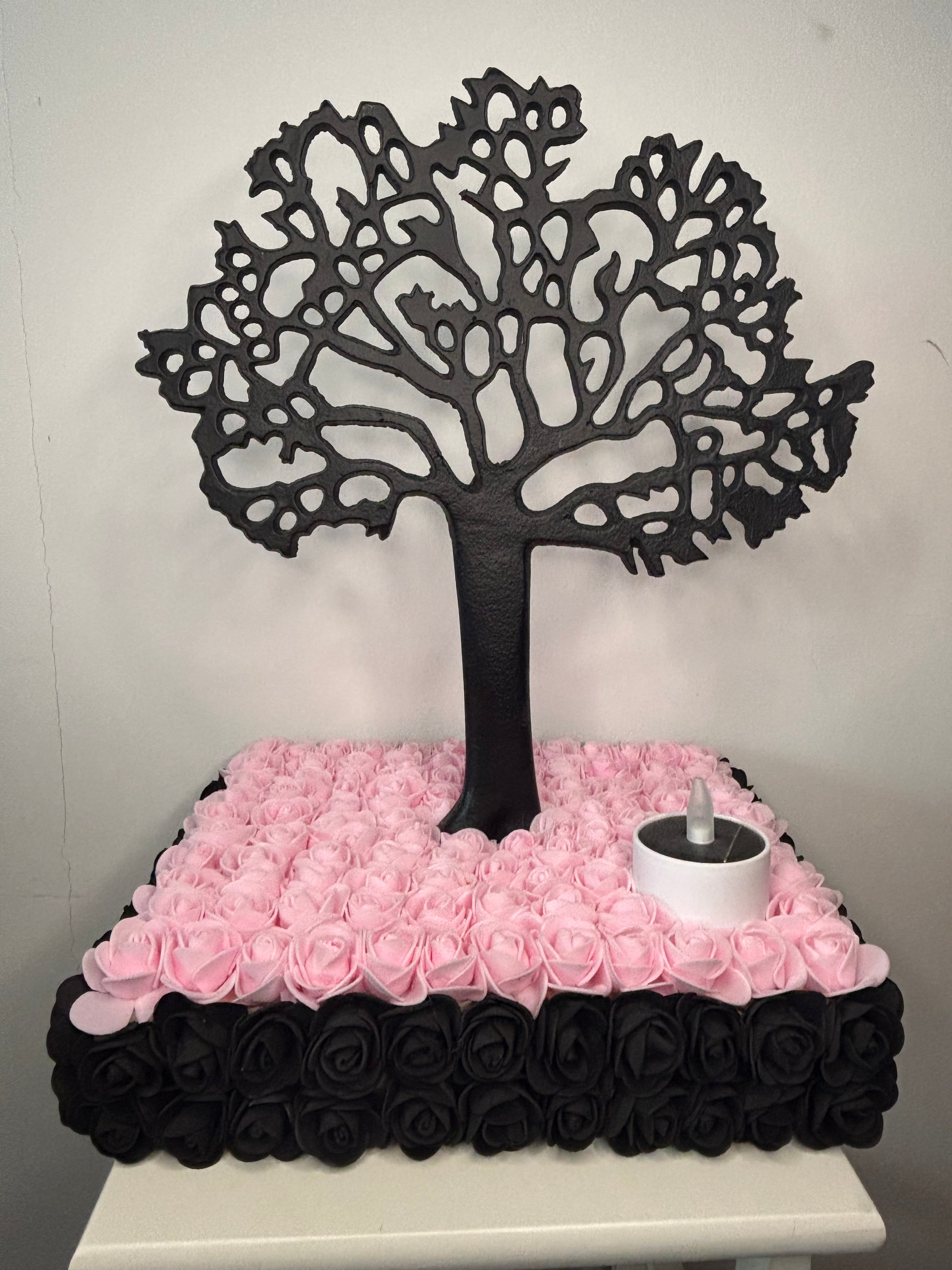 Plateau arbre de vie + bougie