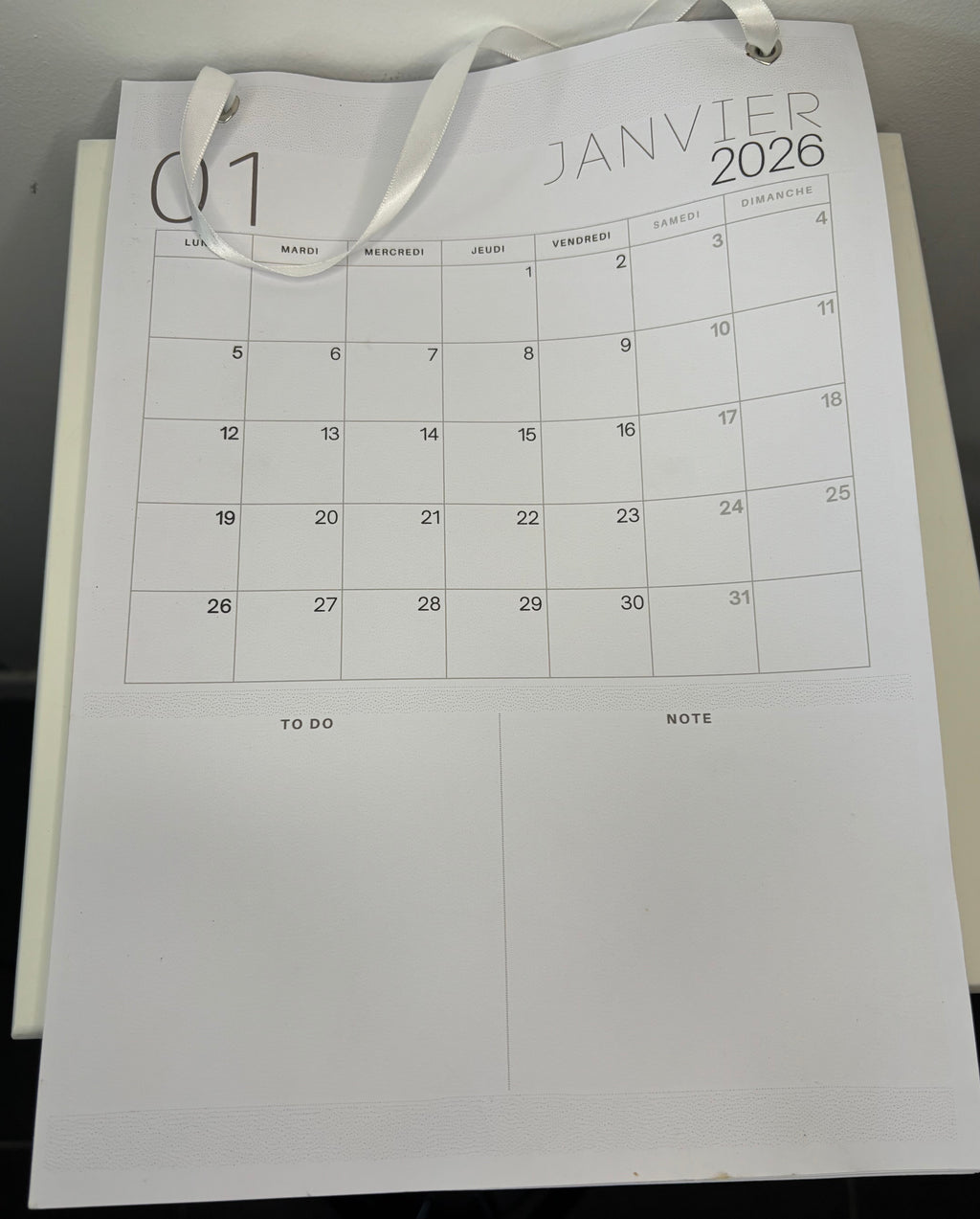 Calendrier 2026