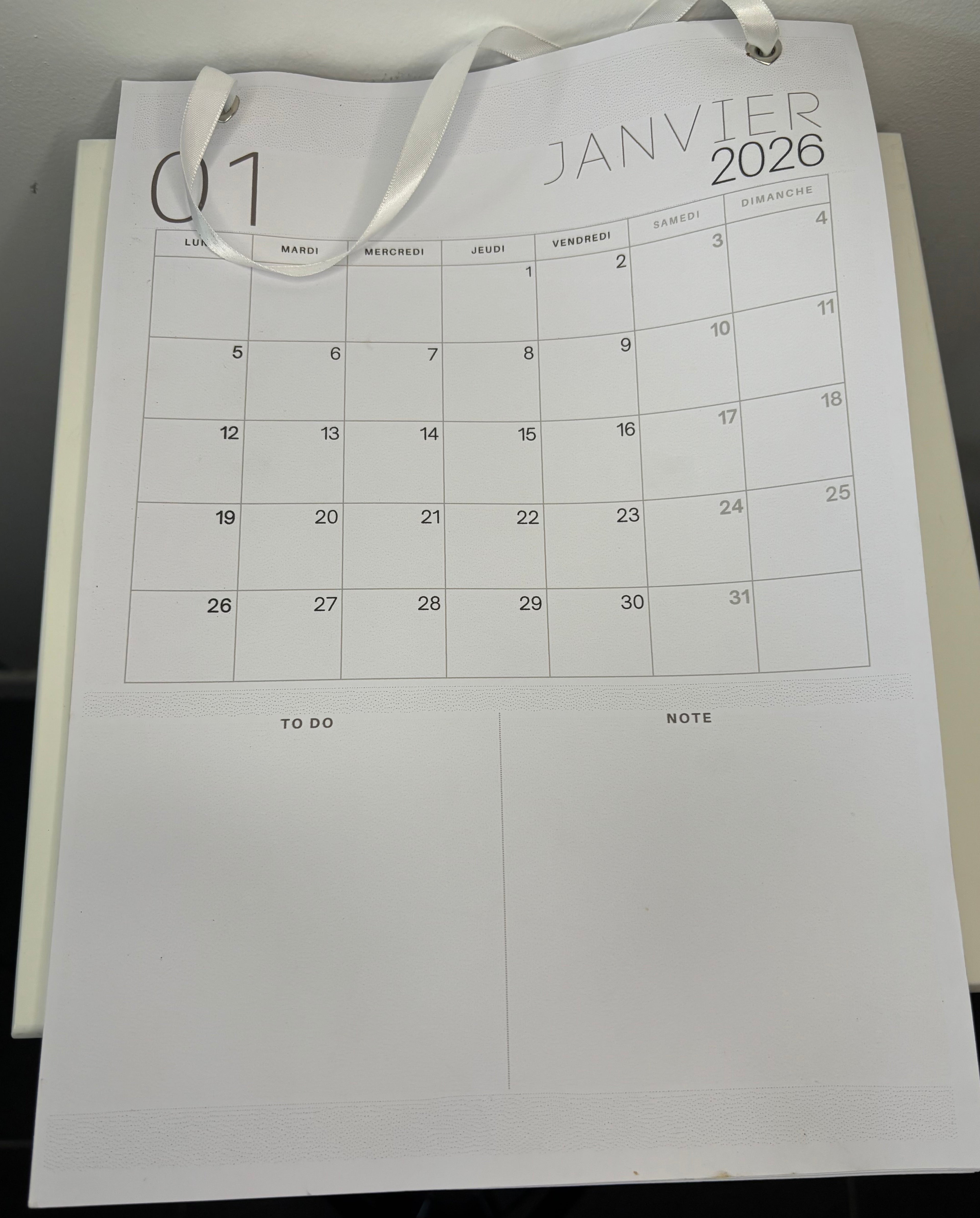 Calendrier 2026