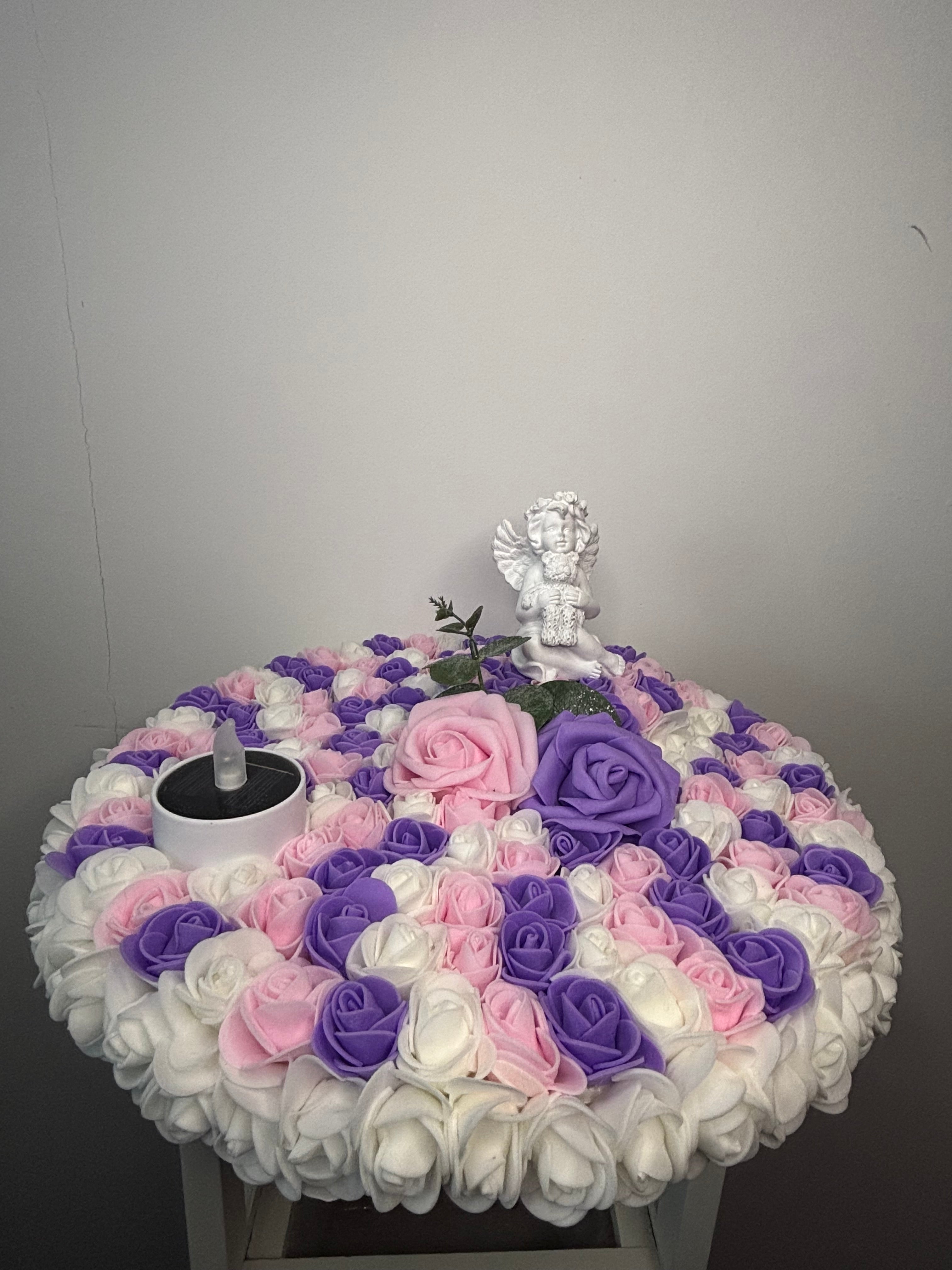Plateau ange ourson + bougie