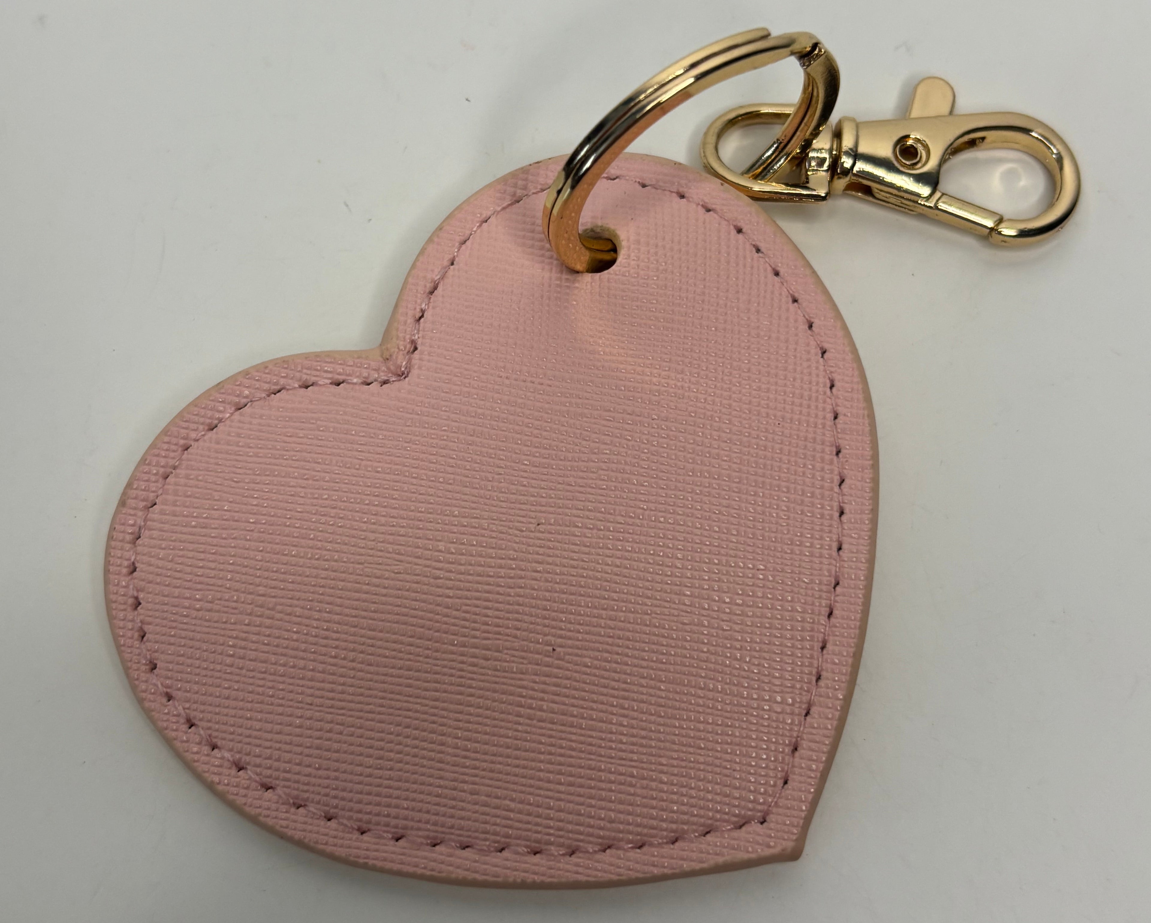 Porte clé cœur rose