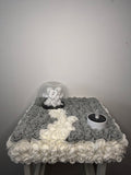 Plateau ange couple + bougie + boule