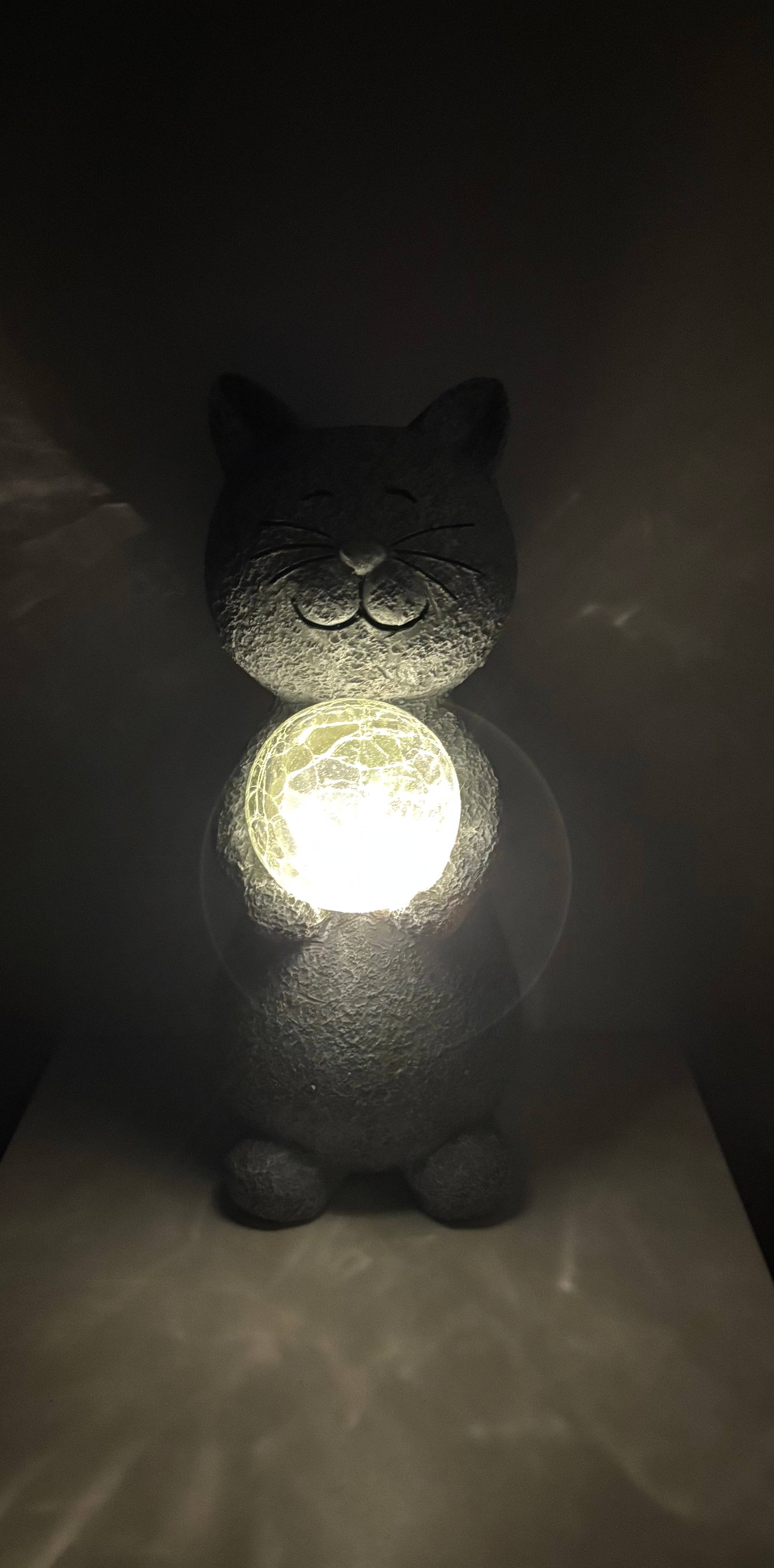 Lanterne chat avec boule